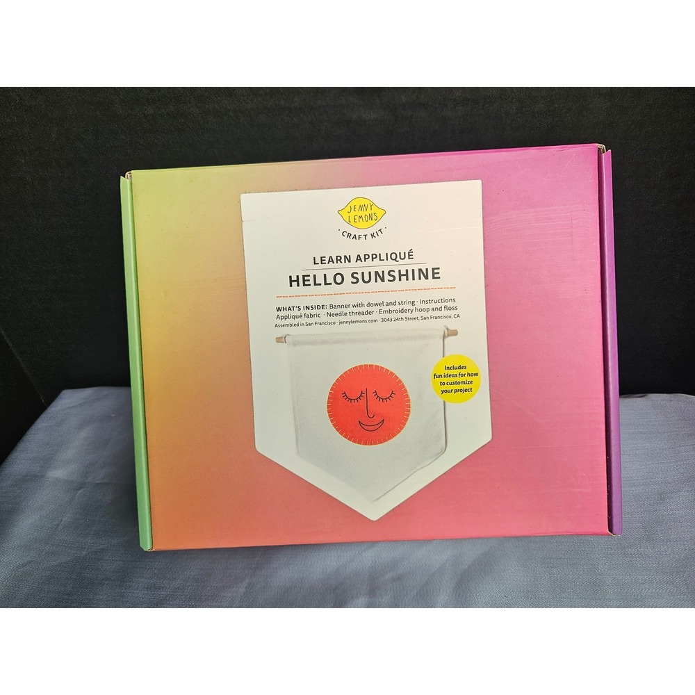 Jenny Lemons Hello Sunshine Craft Kit Learn Applique Banner DIY‎ Project
